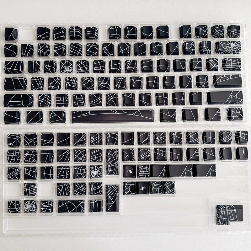 129Key Cool Spider Web Key Cap Switch Game Mechanical Keyboard