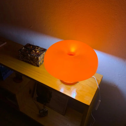 LED Mushroom table lamp minimalist modern bedroom bedside lamp Danish designer orange decorative table lamp