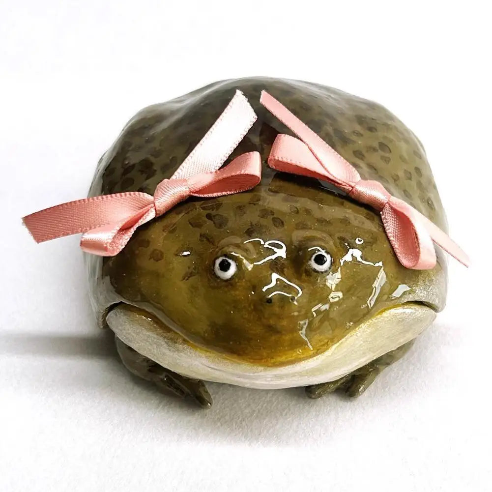 Ugly Frog Creative Handmade Earphone Case for Airpod 4/pro 3 Pink Bow Cute Funny Protective Cover Gift for Friends