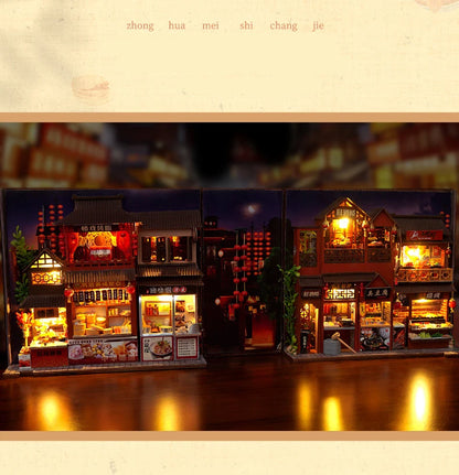 Diy Book Nook Doll House Miniature Wooden Bookshelf Shelf Insert Miniatures Home Model Kit Dollhouse Birthday Toy Gifts