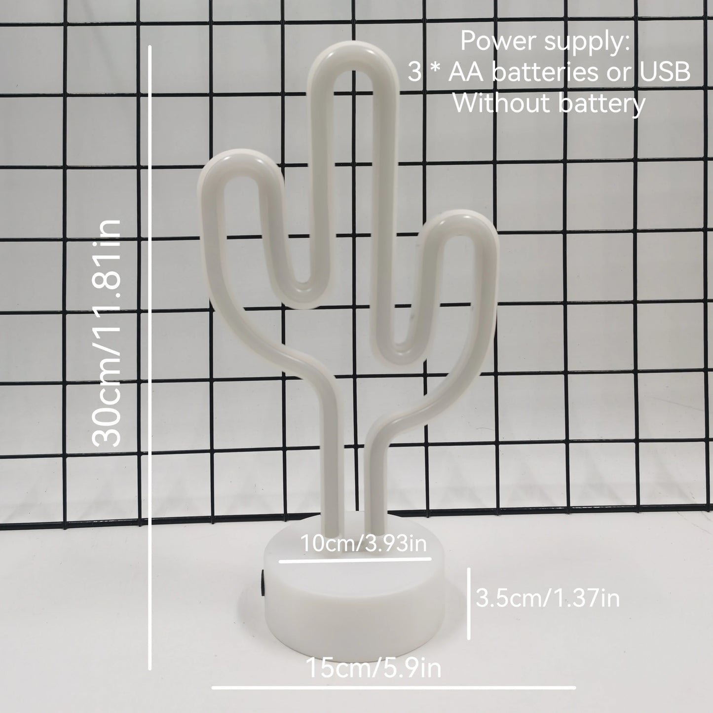 1pc Green LED Cactus Neon Light With Base Decorative Bedroom Light Desktop Night Lamp Suitable For Wedding Birthday Party Decor