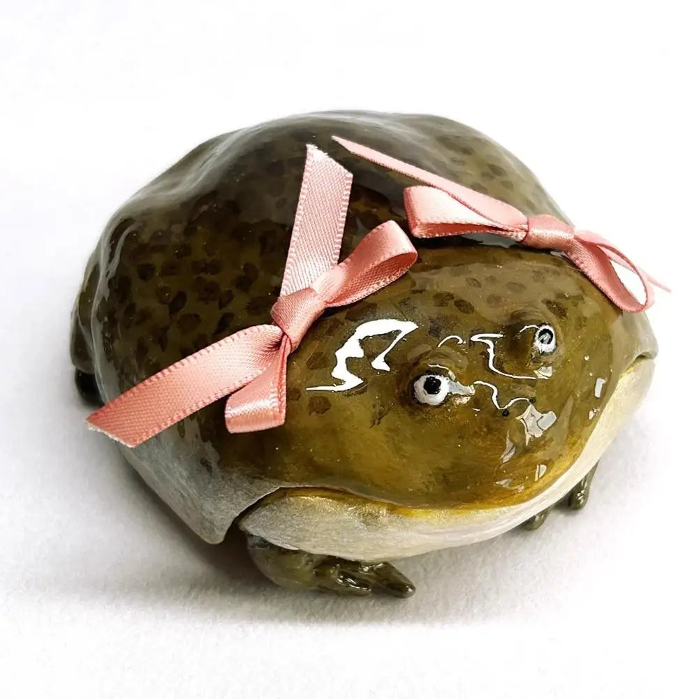 Ugly Frog Creative Handmade Earphone Case for Airpod 4/pro 3 Pink Bow Cute Funny Protective Cover Gift for Friends