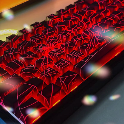 129Key Cool Spider Web Key Cap Switch Game Mechanical Keyboard
